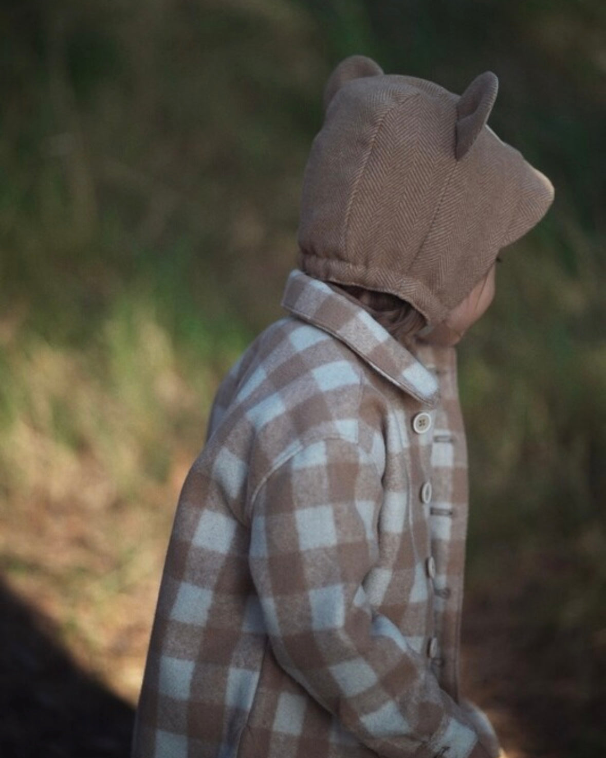 WOOL BEAR BRIM BONNET - DRIFTWOOD (NEUTRAL EAR)