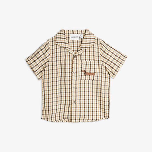 GINGHAM YD WOVEN SHIRT - Beige