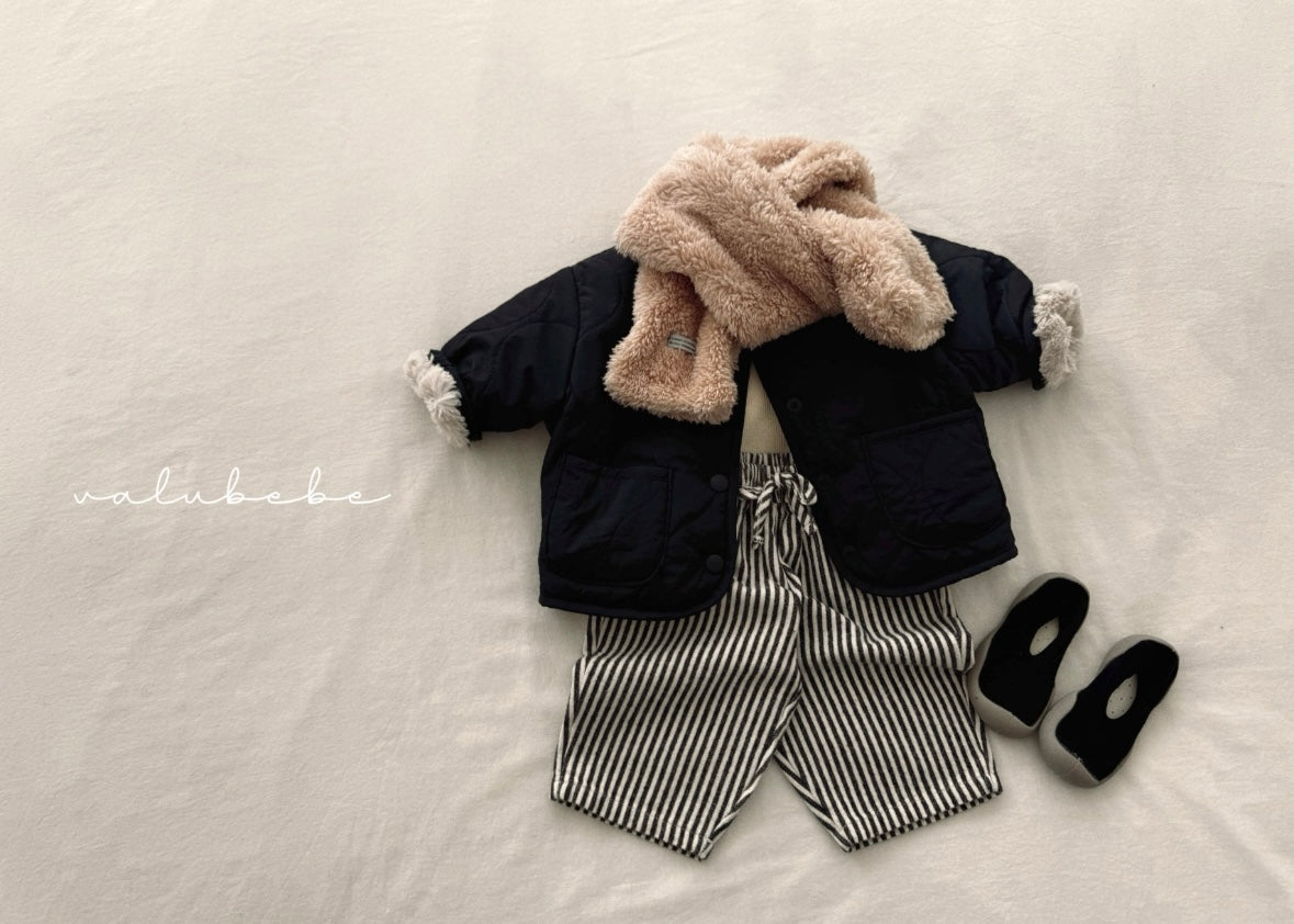 waffle round collar tee