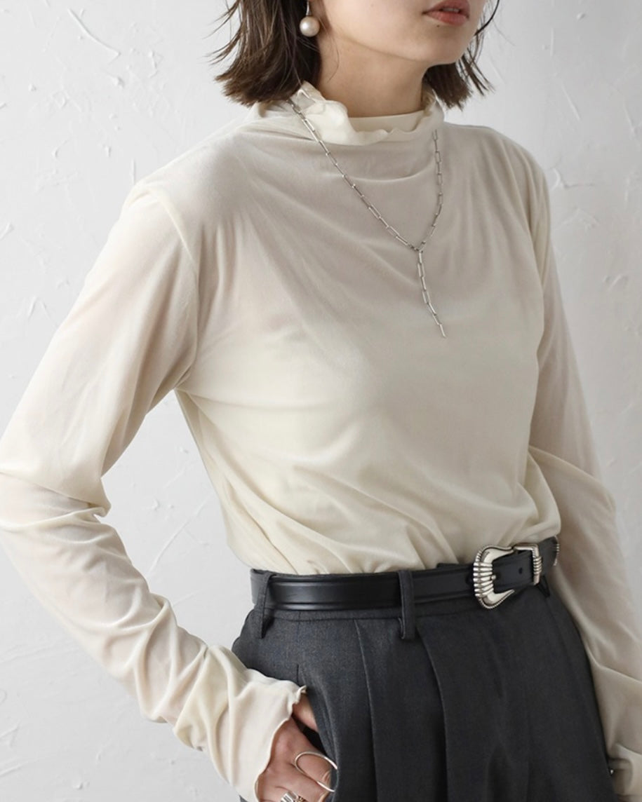 Velour Mellow Turtle Pullover - Ivory