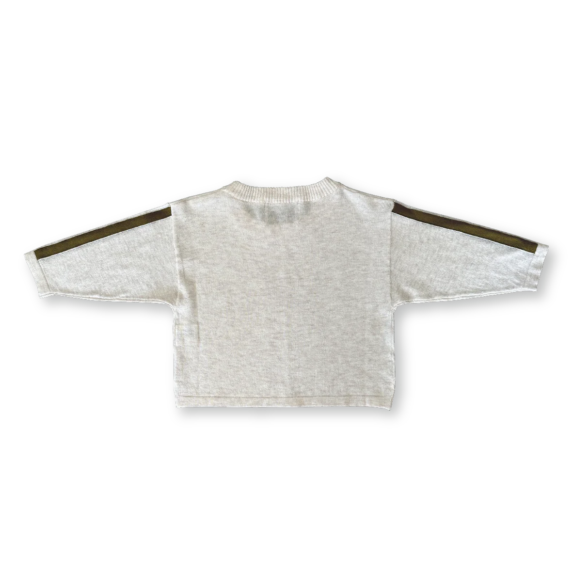 LONG SLEEVE STRIPE TEE - COCONUT