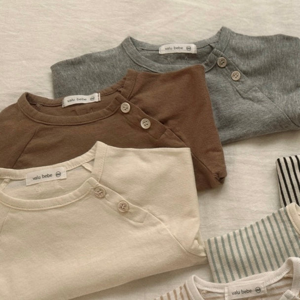 basic button tee