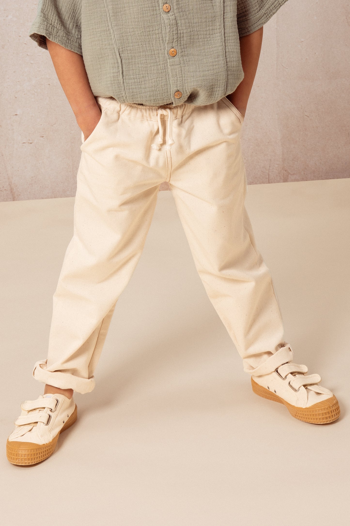 PANTS SERGE - OFF WHITE