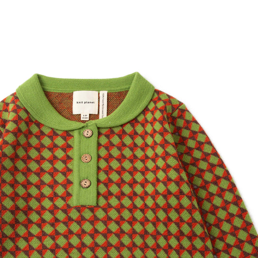 MOSAIC BLOUSE - GREEN