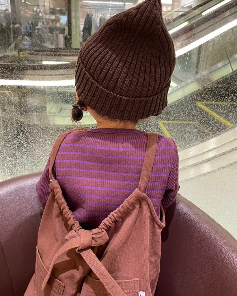 back ribbed salopette