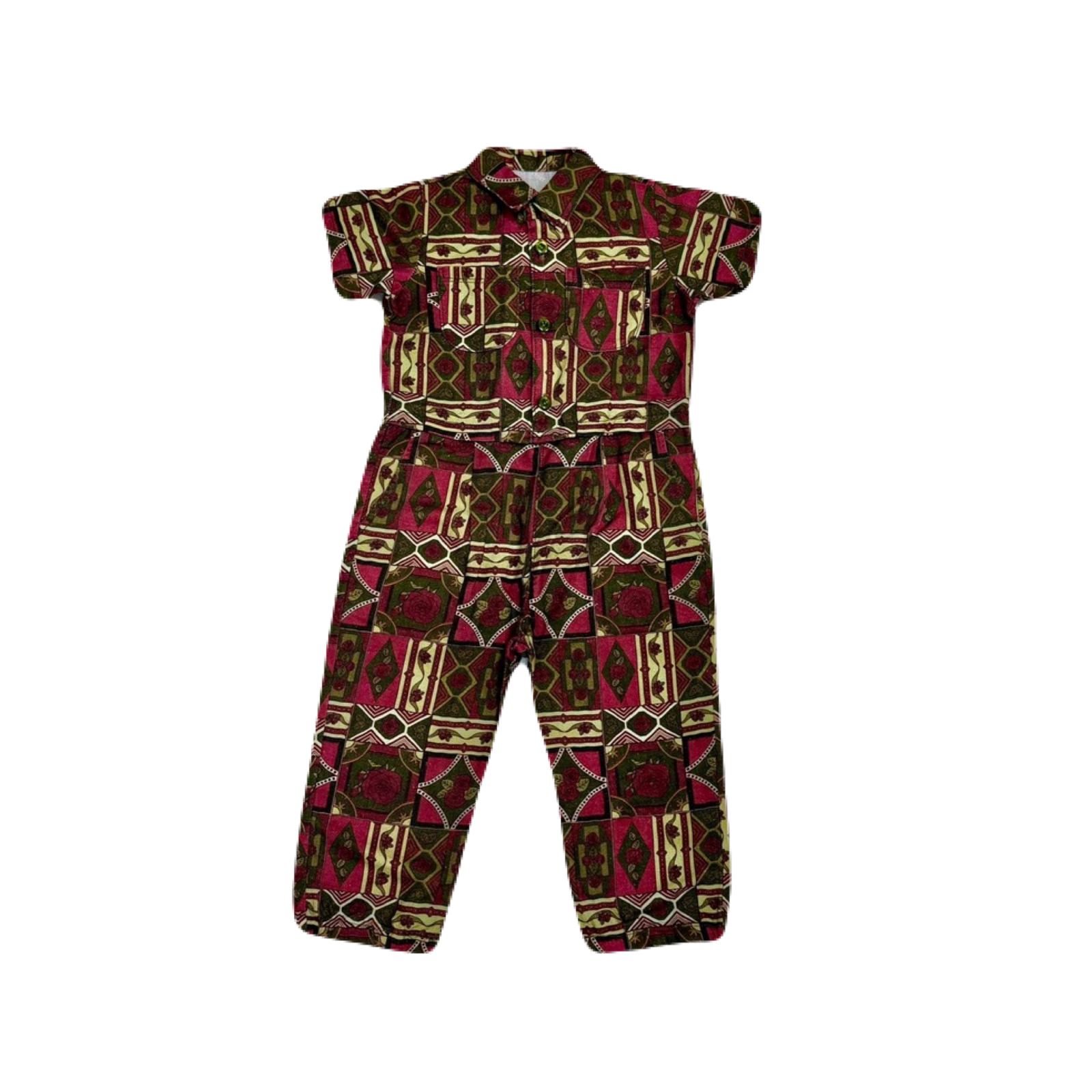 &pal] tile pattern jumpsuit (green) – anoko