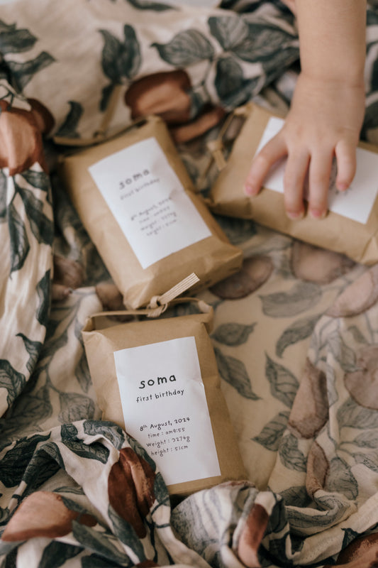 First Birthday Rice Bags - 米袋2合×5枚セット【一升米袋】