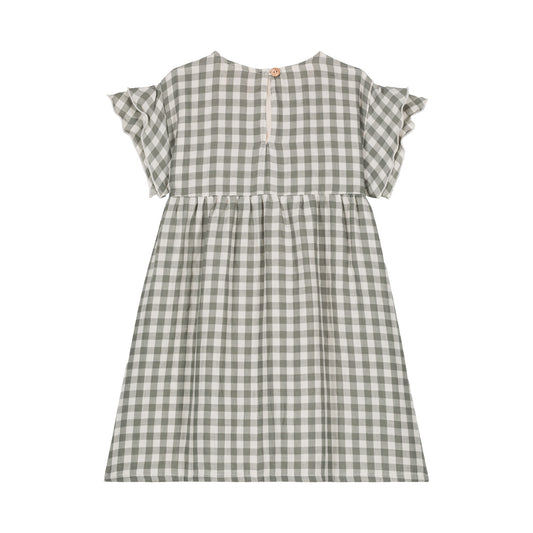 DRESS COUSINE - GRAY GREEN GINGHAM