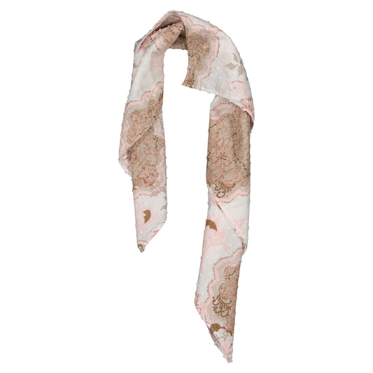 scarf VENDOME- pink& brown