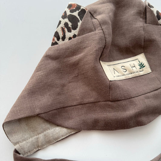 CAT STRAIGHT BONNET - SOIL (LEOPARD EAR)
