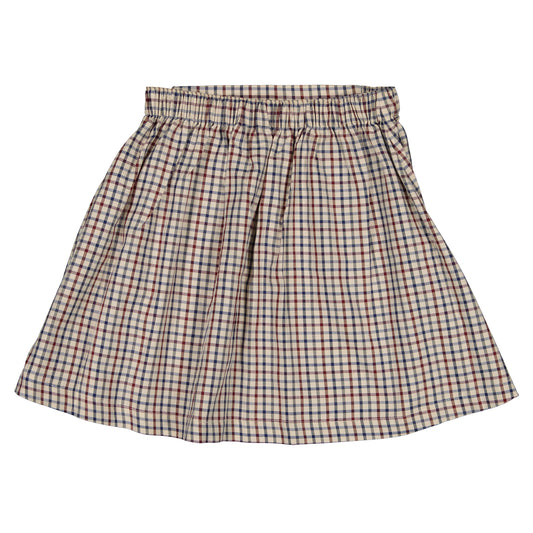 Skirt VESINET check burgundy & blue