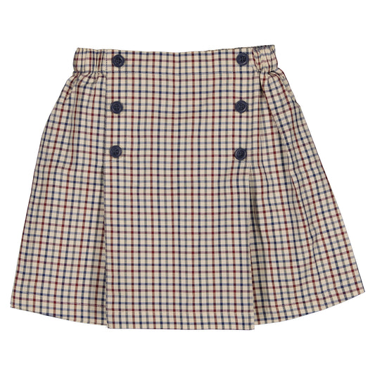 Skirt VESINET check burgundy & blue