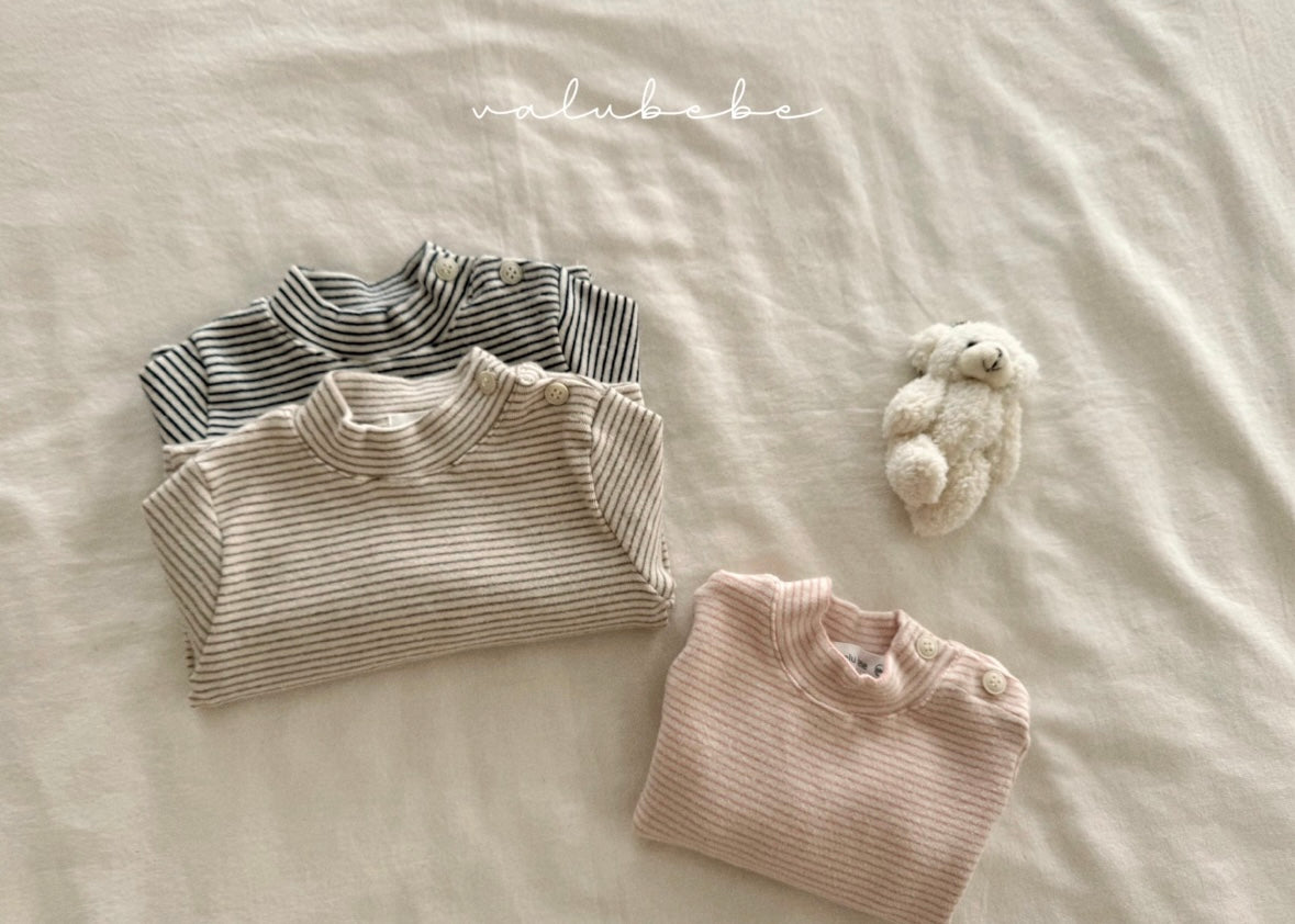 half neck stripe tee