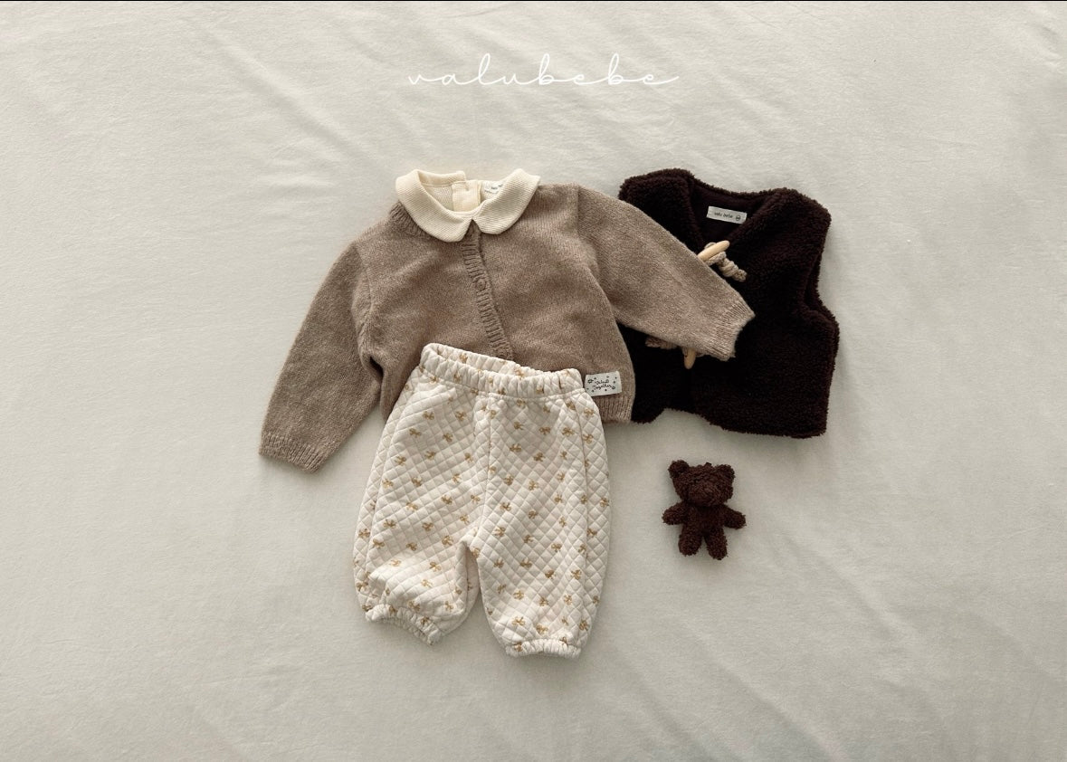 waffle round collar tee
