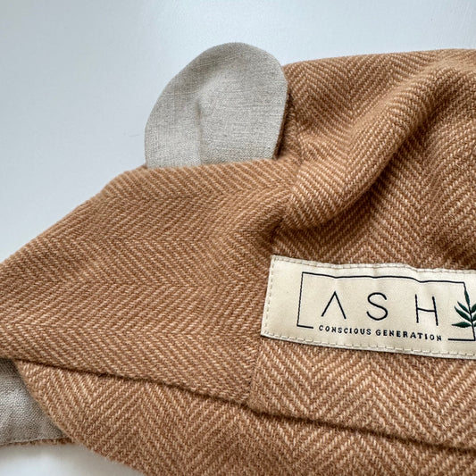 WOOL BEAR BRIM BONNET - DRIFTWOOD (NEUTRAL EAR)