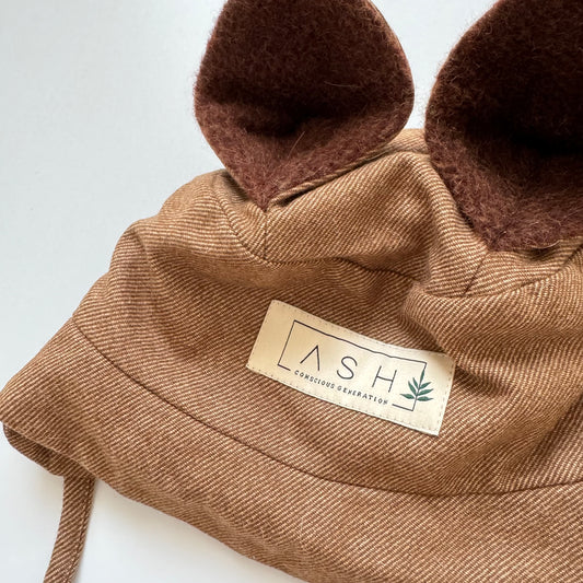 WOOL SQUIRREL HAT - HAZELNUT (ALPACA EAR)