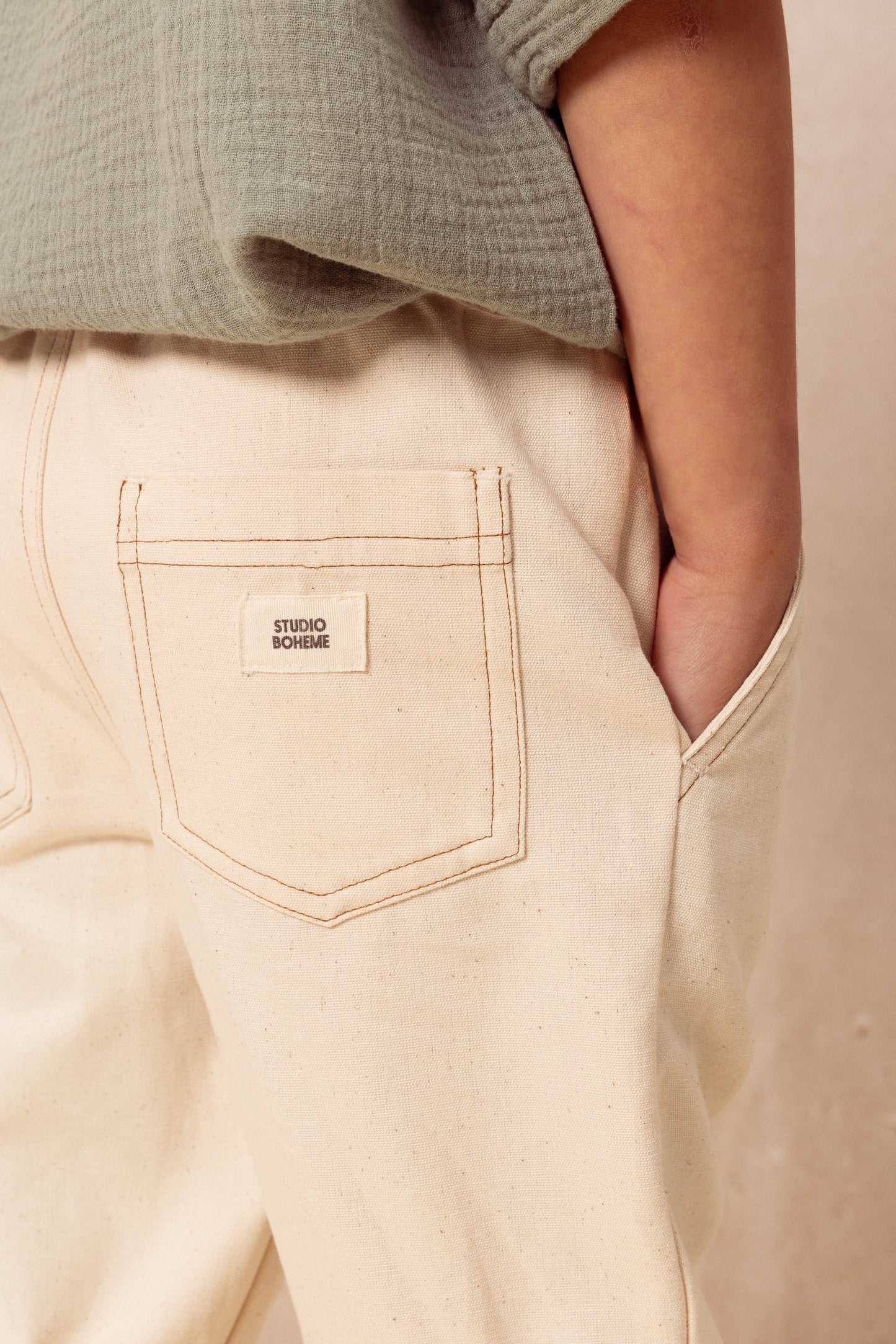 PANTS SERGE - OFF WHITE