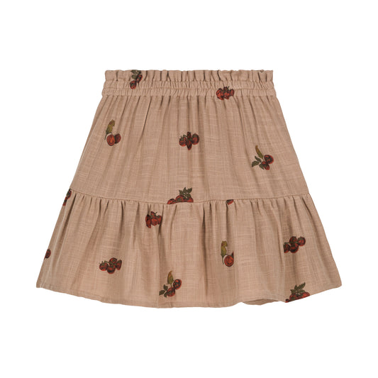 SKIRT SAMBA- NOUGAT / TOMATO