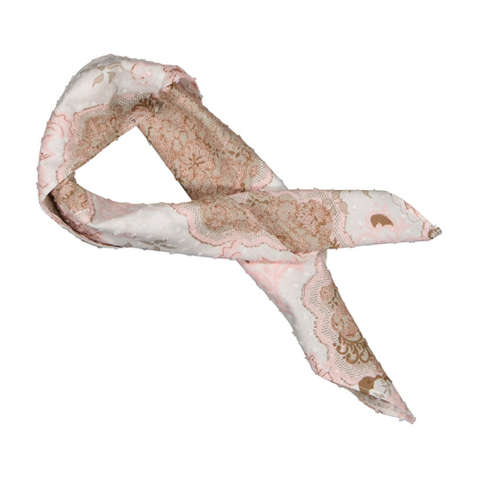 scarf VENDOME- pink& brown