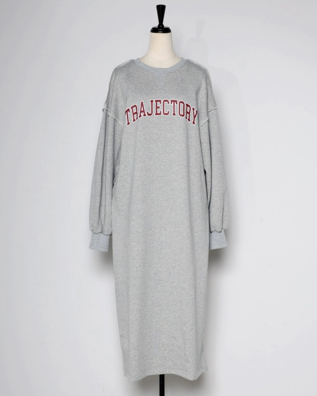 trajectory logo sweat onepiece / gray