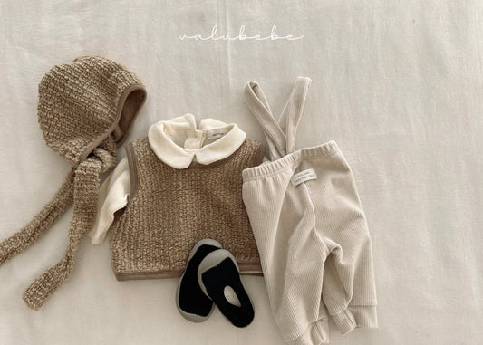 velour suspender pants