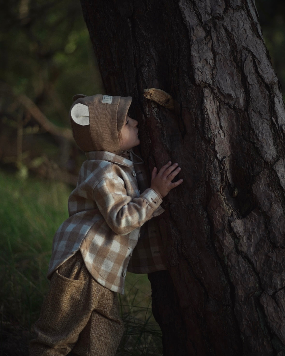 WOOL BEAR BRIM BONNET - DRIFTWOOD (NEUTRAL EAR)