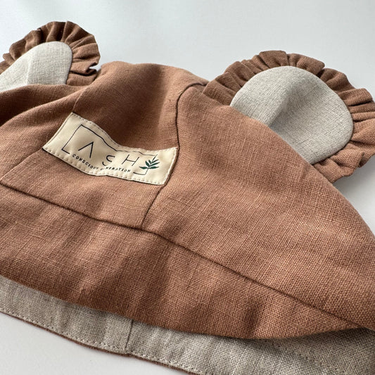 KOALA STRAIGHT BONNET - COCOA (NEUTRAL EAR)