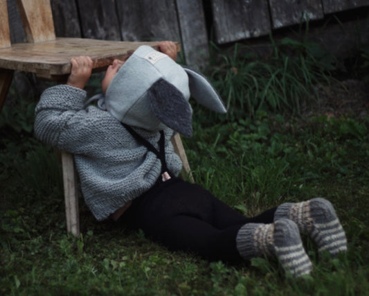 WOOL RABBIT BONNET - CLOUD (ALPACA EAR)