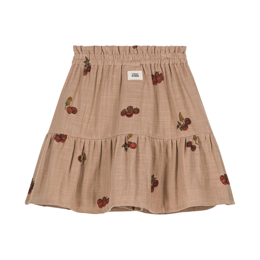 SKIRT SAMBA- NOUGAT / TOMATO