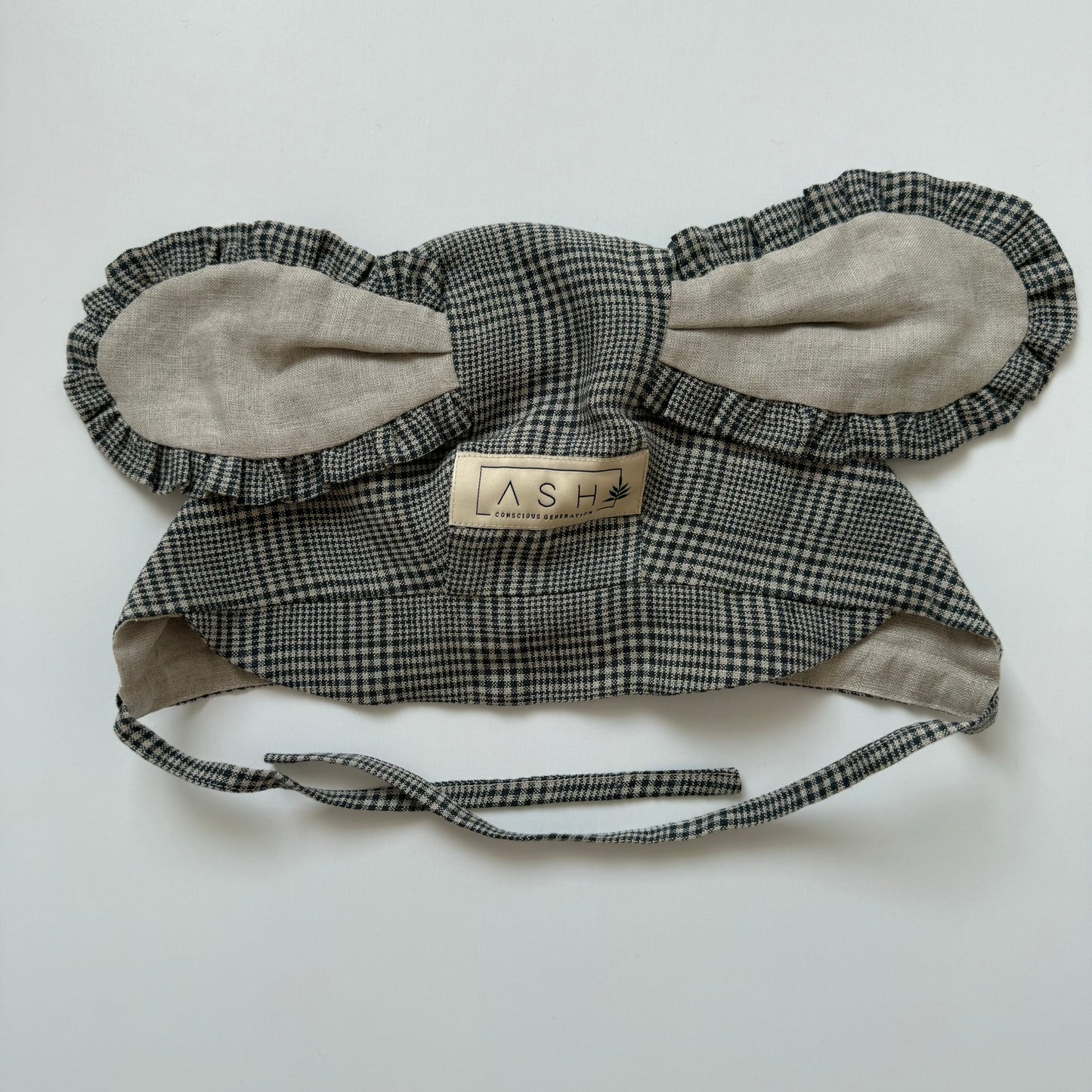 PUPPY STRAIGHT BONNET - GLENCHECK (NEUTRAL EAR)