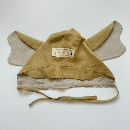 ELEPHANT STRAIGHT BONNET - PISTACHIO (NEUTRAL EAR)