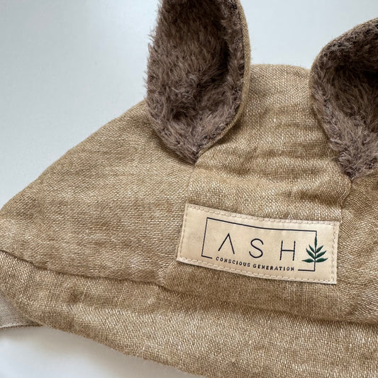 WOOL SQUIRREL BRIM BONNET - TUNDRA (ALPACA EAR)