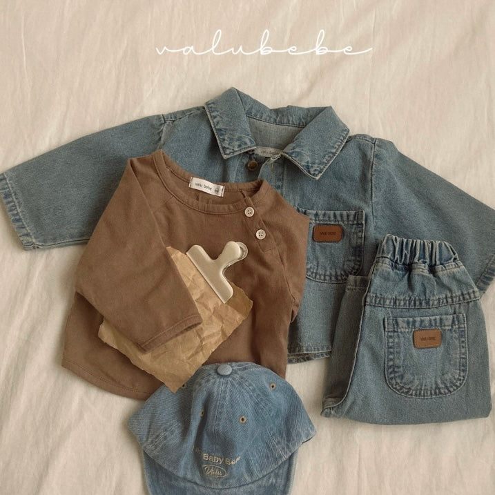 basic button tee