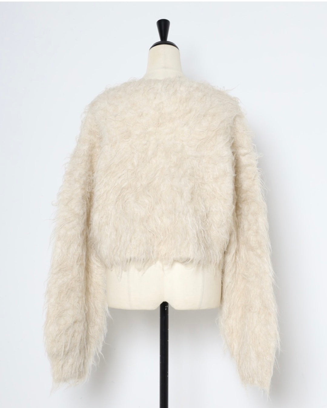 Teddy Bear Shaggy Cropped Pullover - Oatmeal