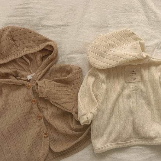 latte ribbed cardigan