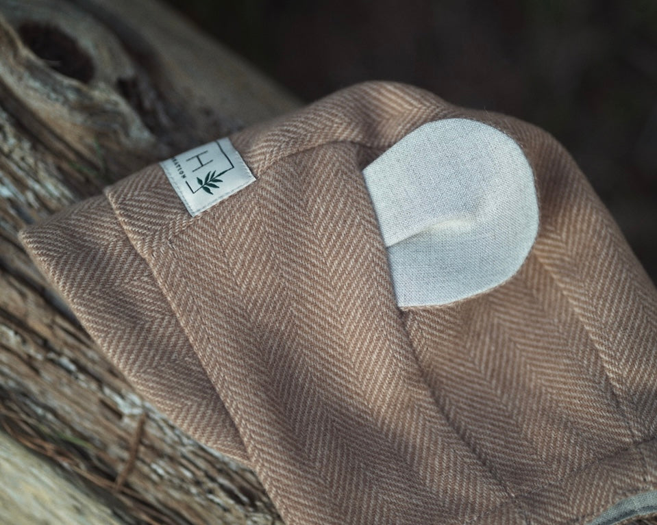 WOOL BEAR BRIM BONNET - DRIFTWOOD (NEUTRAL EAR)