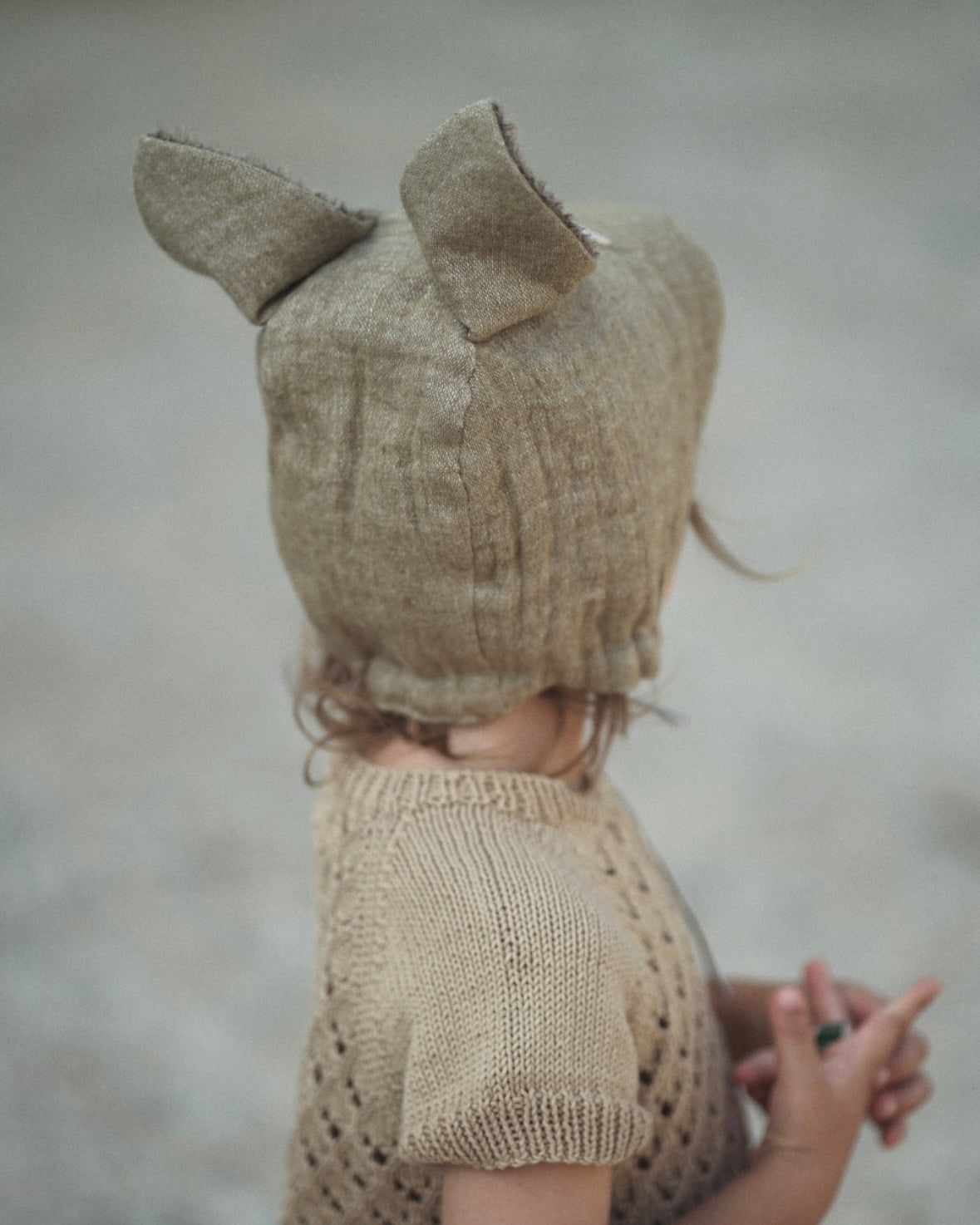 WOOL SQUIRREL BRIM BONNET - TUNDRA (ALPACA EAR)