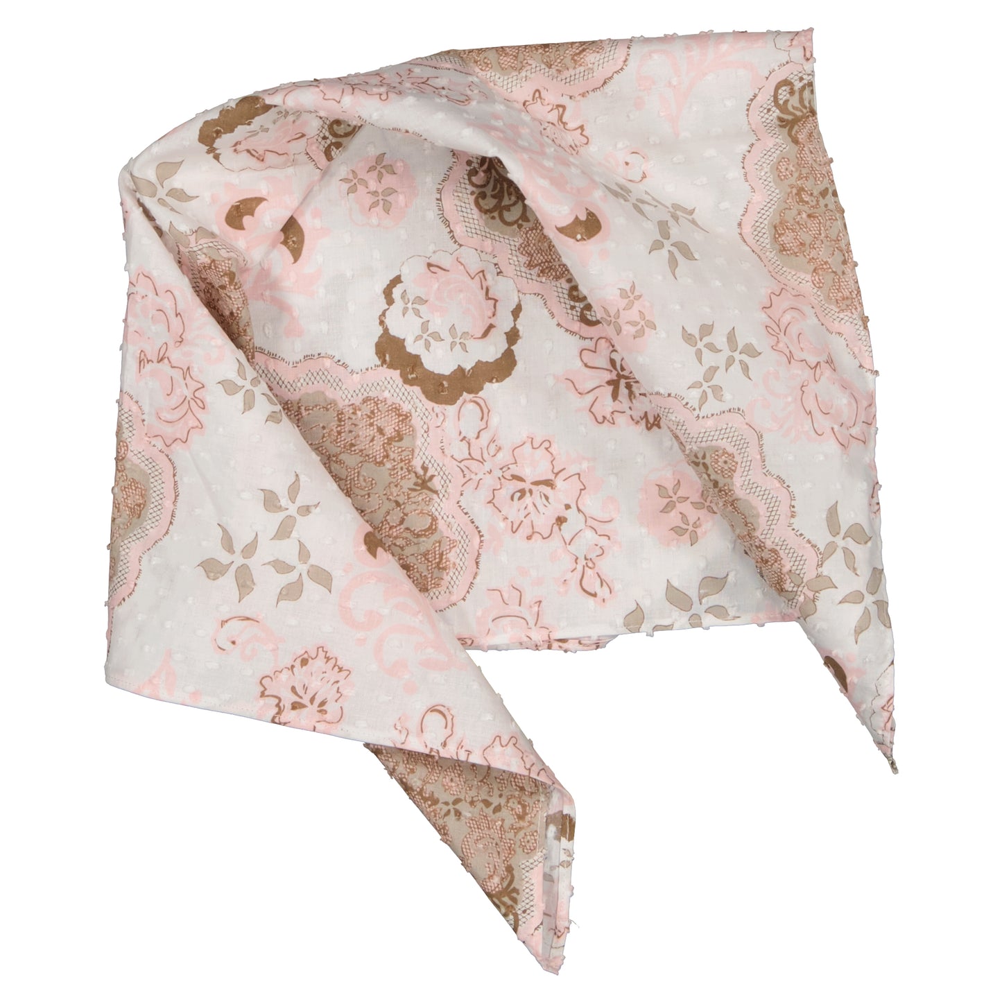 scarf VENDOME- pink& brown