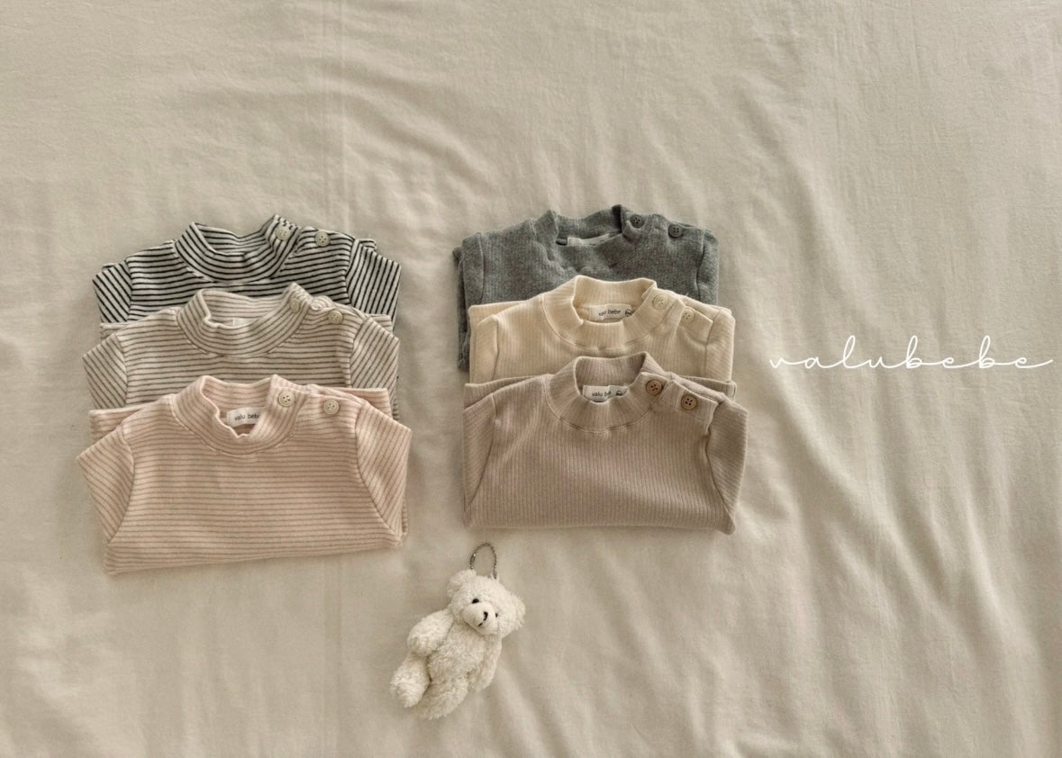 half neck stripe tee