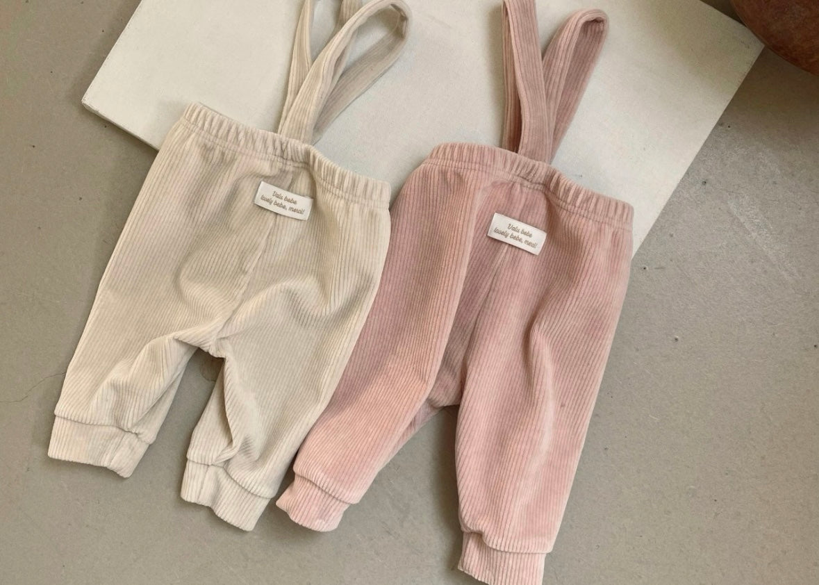 velour suspender pants