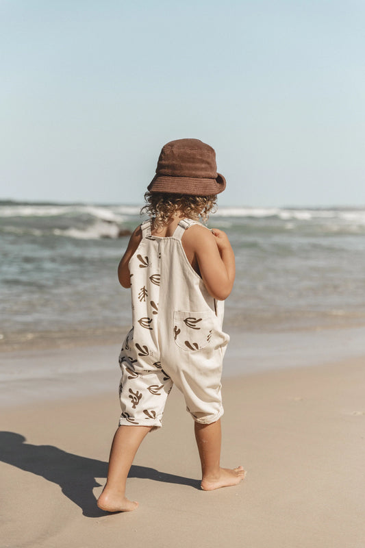 Terry Towelling Bucket Hat - Dark Chocolate