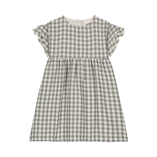 DRESS COUSINE - GRAY GREEN GINGHAM