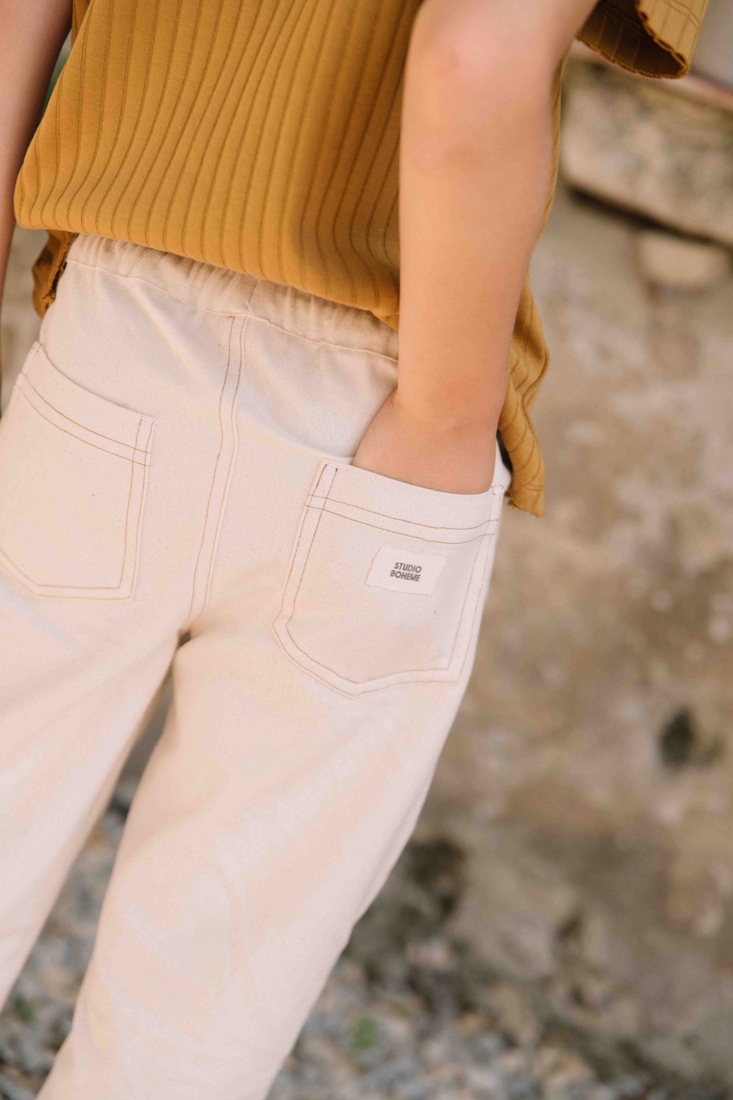 PANTS SERGE - OFF WHITE
