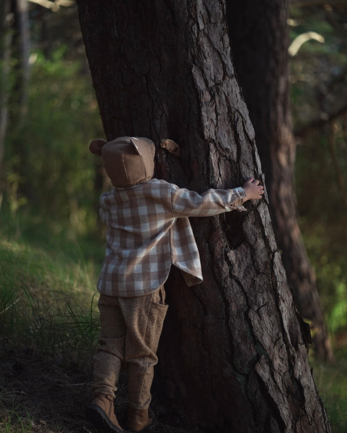 WOOL BEAR BRIM BONNET - DRIFTWOOD (NEUTRAL EAR)