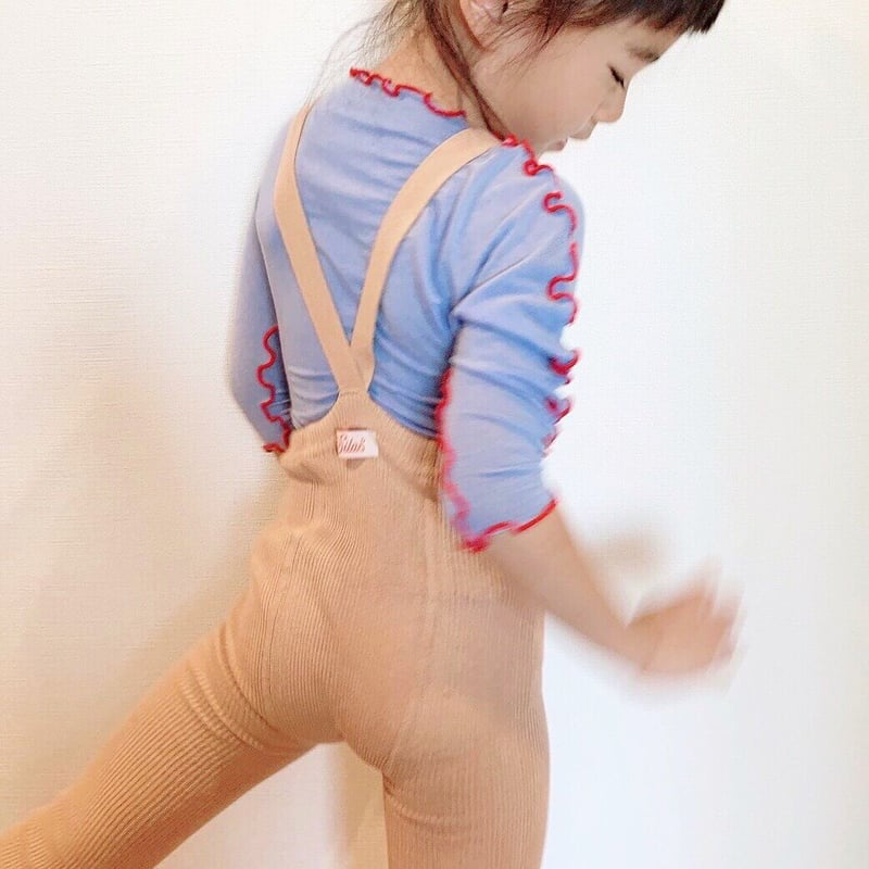 Retro Ribbed Footless Tights - Light Brown