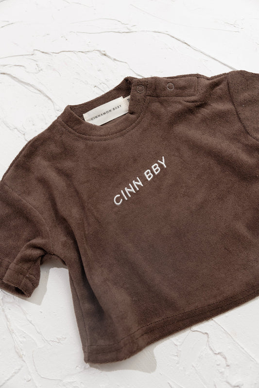 Terry Towelling Tee - Dark Chocolate