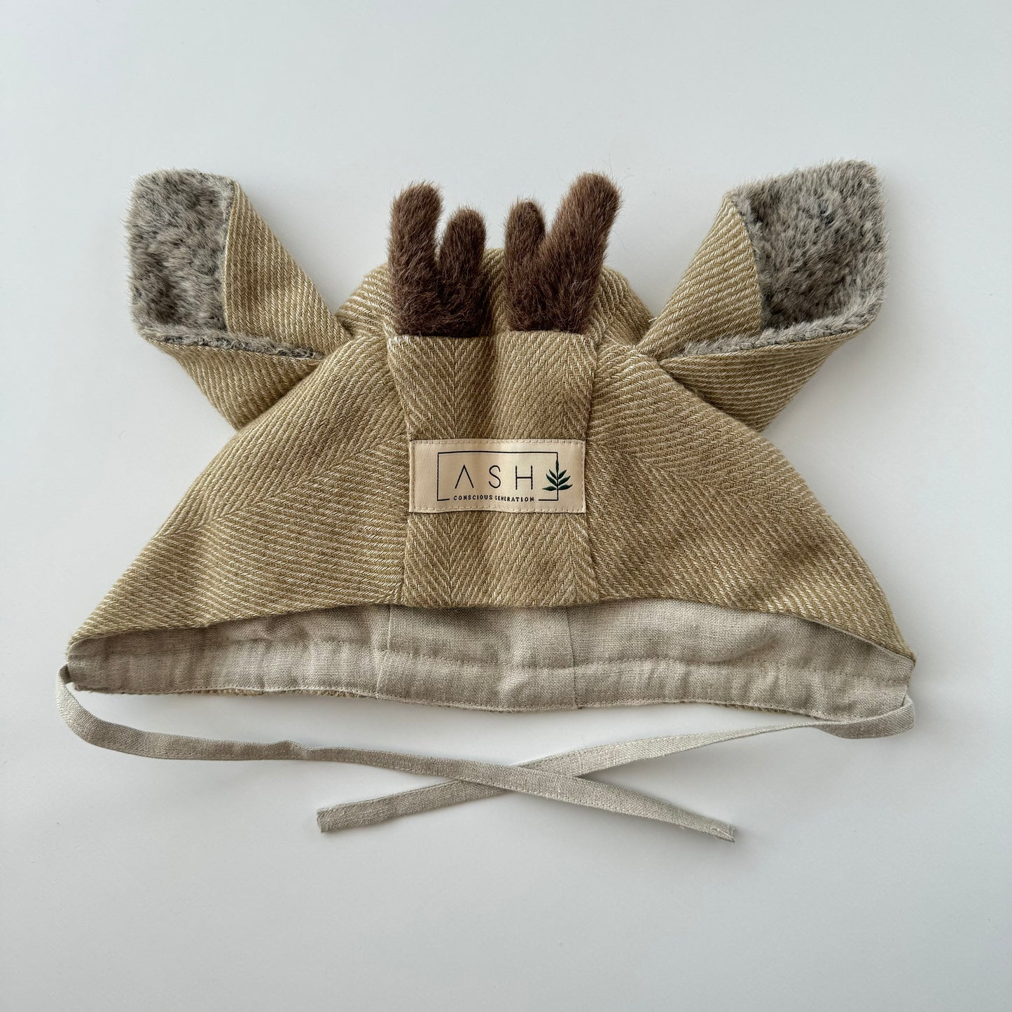 WOOL DEER BONNET - TAIGA (ALPACA EAR)