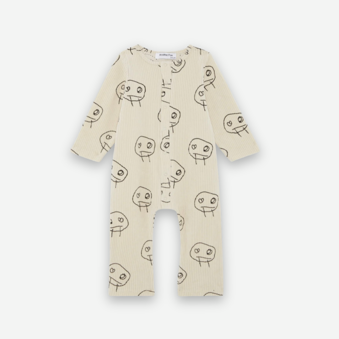 FREDS FACE CORD BABY LONGLEG ROMPER [Another Fox] – anoko.