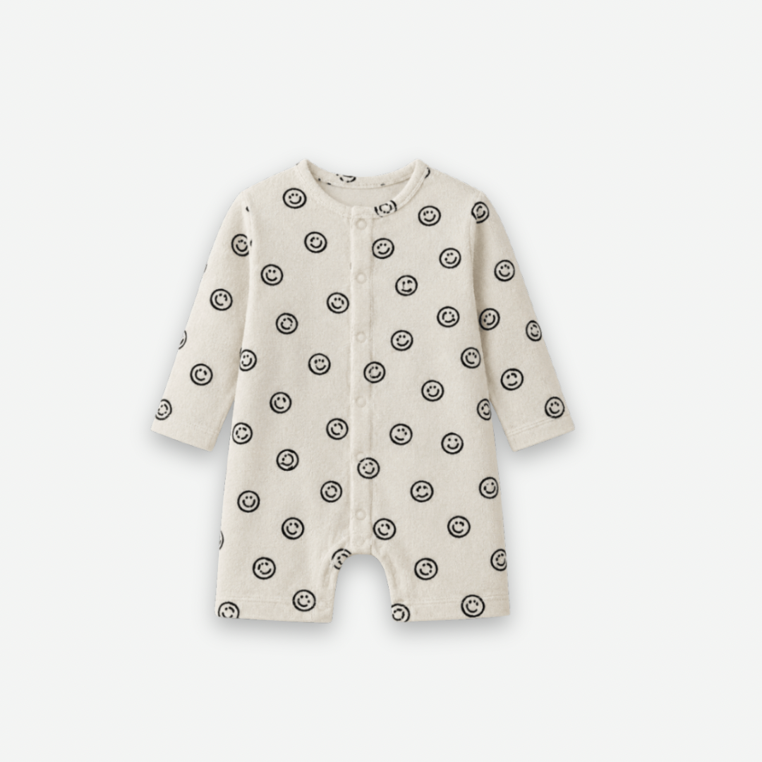 SMILE TERRY TOWEL BABY SHORTLEG ROMPER [Another Fox] – anoko.