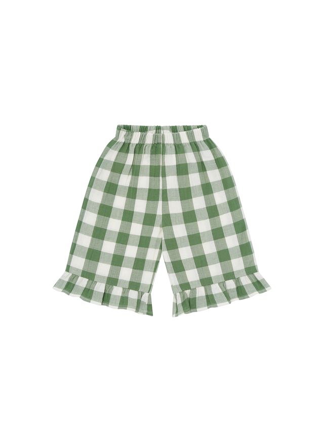 Dill Gingham Frill Culottes [organic zoo] (26SS) – anoko.